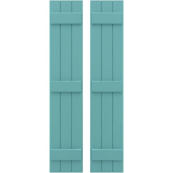 Ekena Millwork Americraft 3-Board, 3 Batten Exterior Real Wood Joined Board-n-Batten Shutters, ARW401BB311X41PTH, PR ARW401BB311X41PTH - main